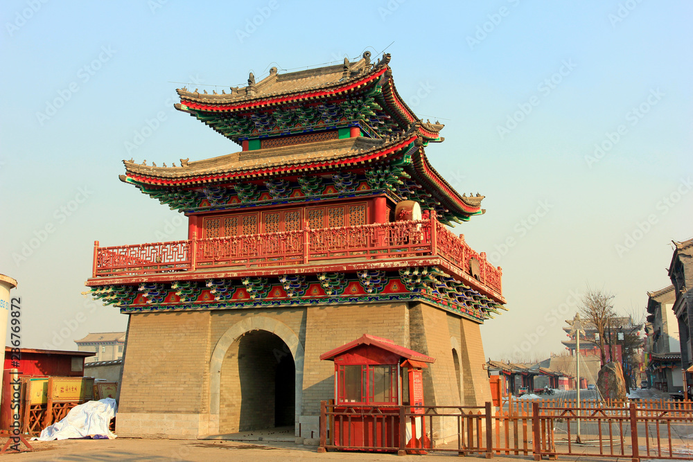 Drum tower in an ancient city Drum tower in an ancient city