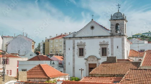 Cathedral in Odivelas, Portugal. Beautiful day view. District of Lisbon. photo