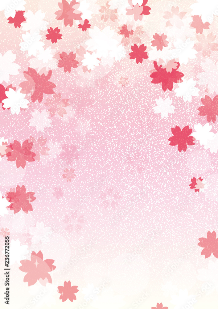 桜背景縦ピンク