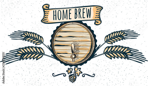 Home brew craft beer emblem