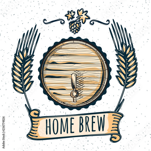 Home brew craft beer emblem