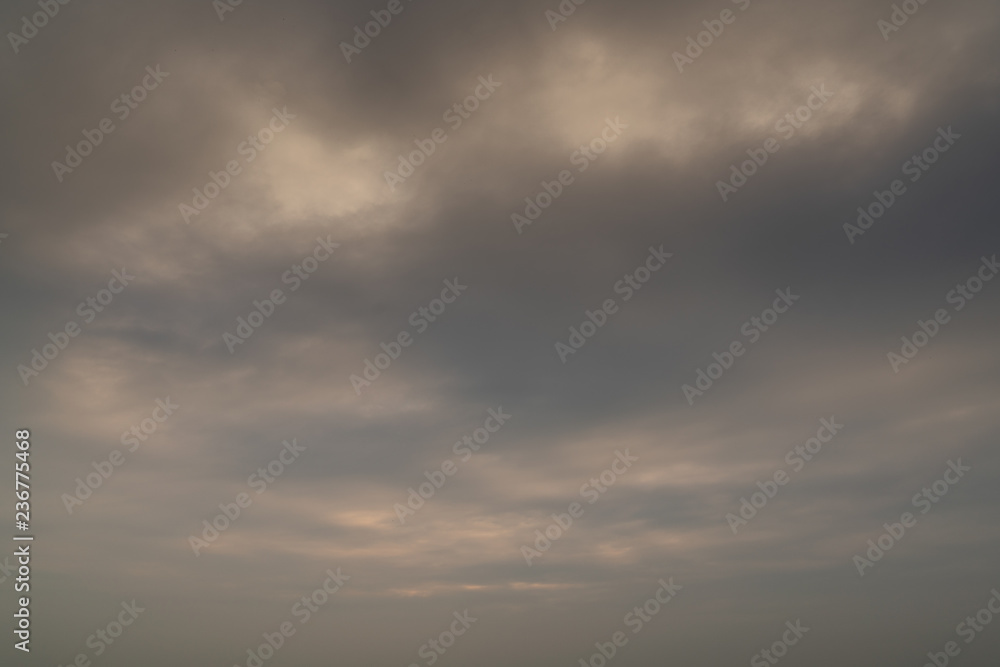 Cloudy sunset sky background