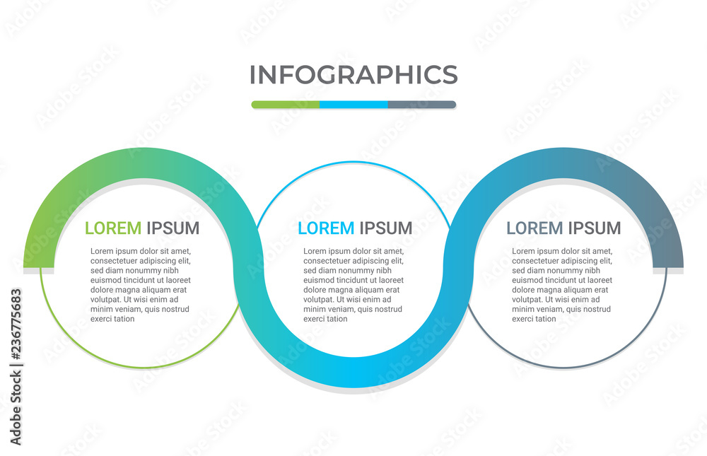 Infographic business template with 3 options. Infographic business template with 3 options.