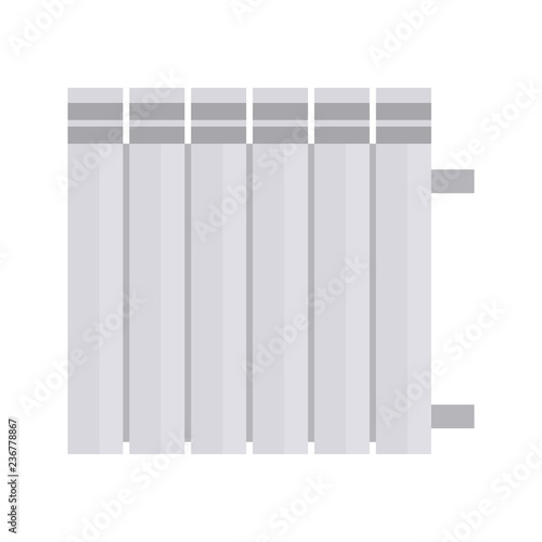 Sectional heating battery color vector icon. Flat design
