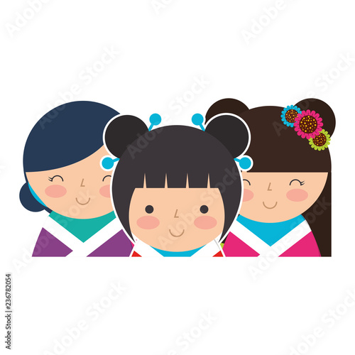cute kokeshi dolls