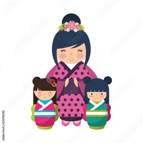 cute kokeshi dolls