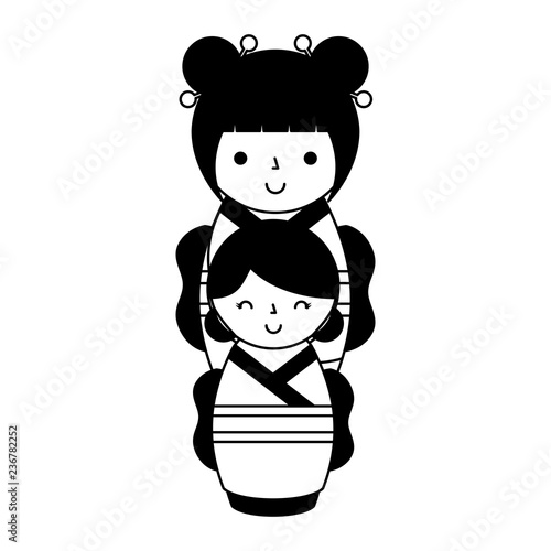 cute kokeshi dolls