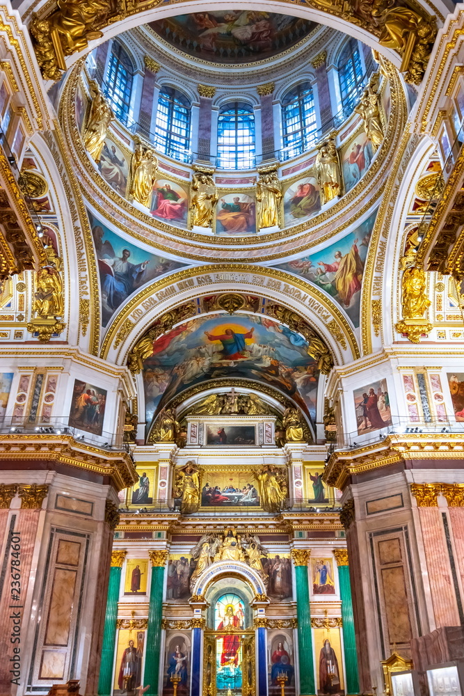 St. Isaac's Cathedral interiors, Saint Petersburg, Russia