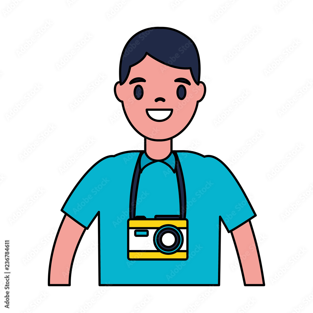 traveler man tourist on white background traveler man tourist on white background