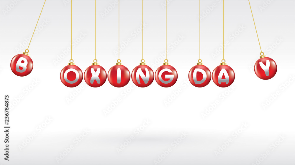 Boxing day vector illustration.Typography combined in a shape of christmas ball Boxing day vector illustration.Typography combined in a shape of christmas ball