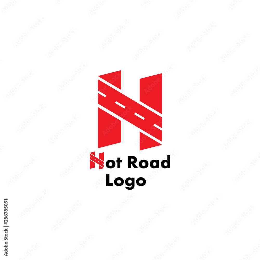 letter h road street logo vector letter h road street logo vector