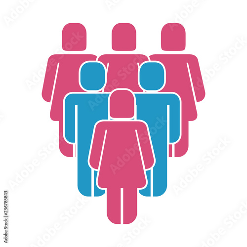 group of people silhouette figure