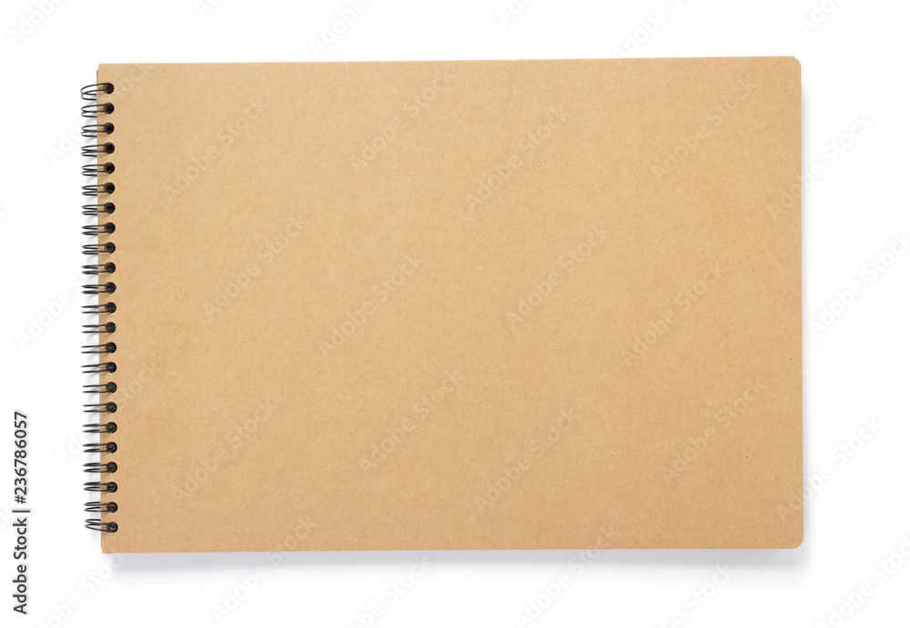 notebook with empty pages isolated at white notebook with empty pages isolated at white