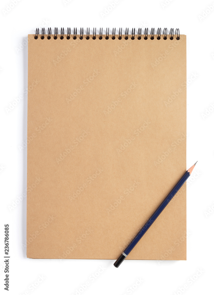 notebook with empty pages isolated at white notebook with empty pages isolated at white