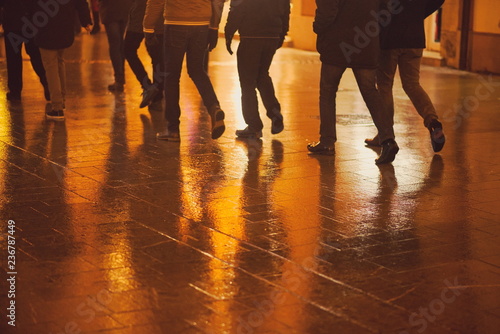 Pedestrian Legs at Night