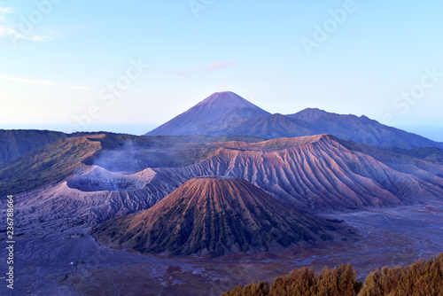Mount Bromo volcano Gunung Bromo during sunrise Bromo Tengger Semeru National Park, East Java, Indonesia