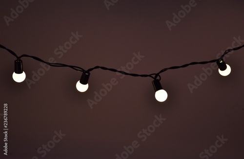 Round orange light bulb