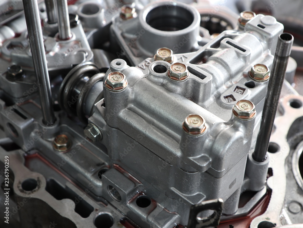 Aluminium case and parts form car gear transmission