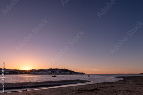 Instow Beach at sunset looking towards Appledore  North Devon