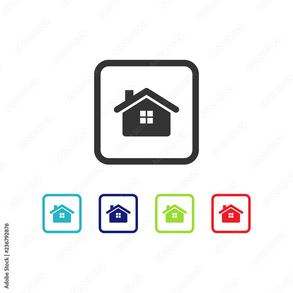 house or home sign on button - flat design vector icon house or home sign on button - flat design vector icon