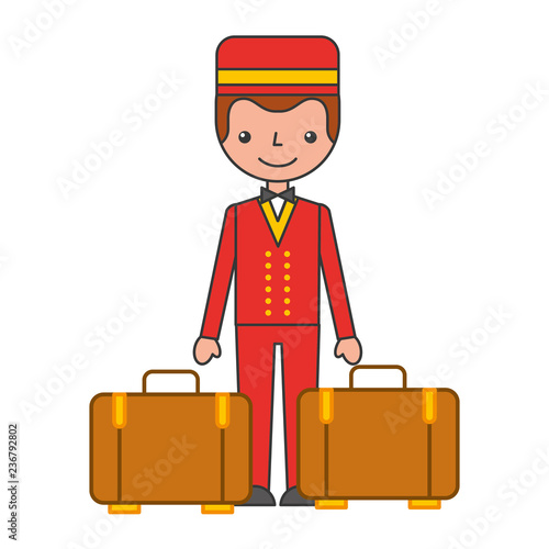 hotel bellboy service character