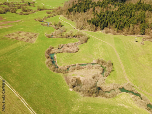 DCIM\100MEDIA\DJI_0008.JPGRadensko polje is a karst polje in Classical Dinaric karst, Slovenia. It is fameous for preserved nature and typical meanders. photo