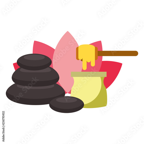 stone with accessories of spa treatment
