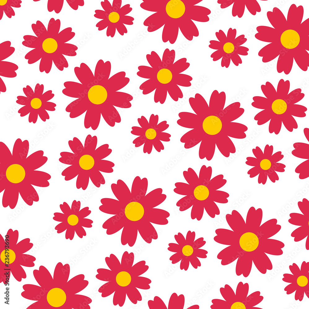 cute flower icon pattern