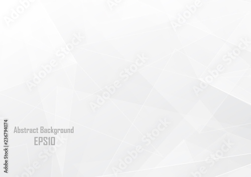 Abstract geometric white and polygon on gray color background, vector illustration design.
