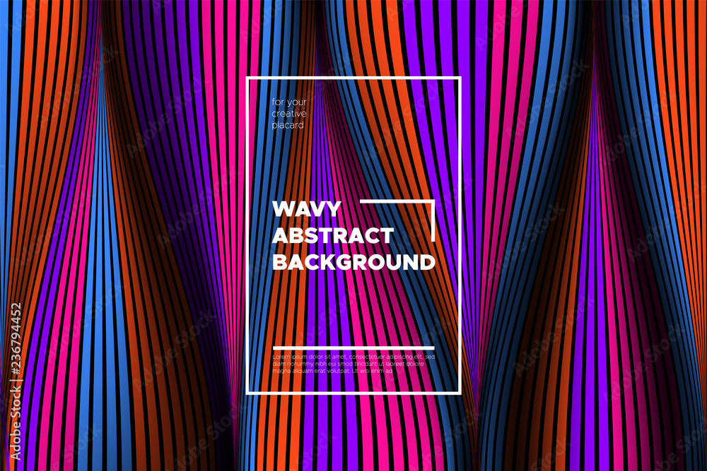 Distortion of Space. Modern Abstract Background with Vector Warped ...