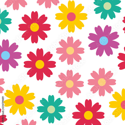 cute flower icon pattern © Gstudio