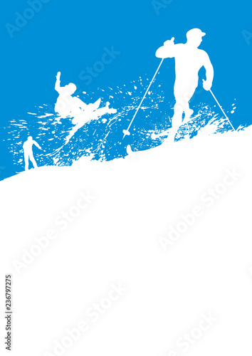 Silhouetten Wintersport