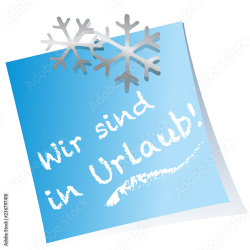 Sticker Hinweisschild Urlaub