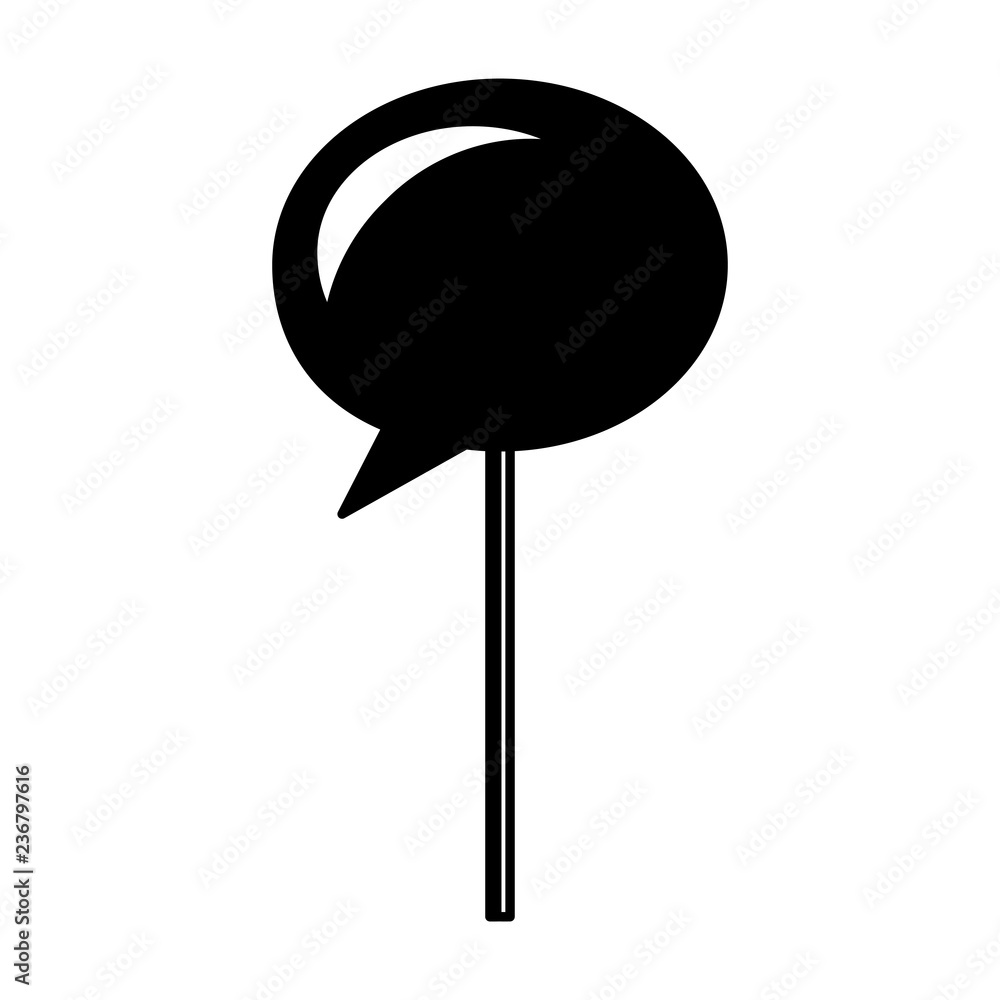 speech bubble message in stick speech bubble message in stick