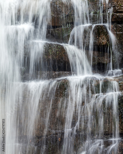 Water falls closeup.