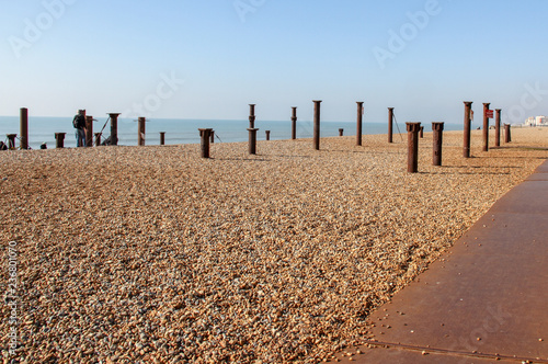 Poles on a Beach