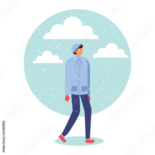 happy winter people vacation