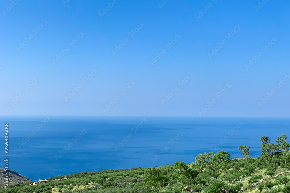 View on a sea from mountains