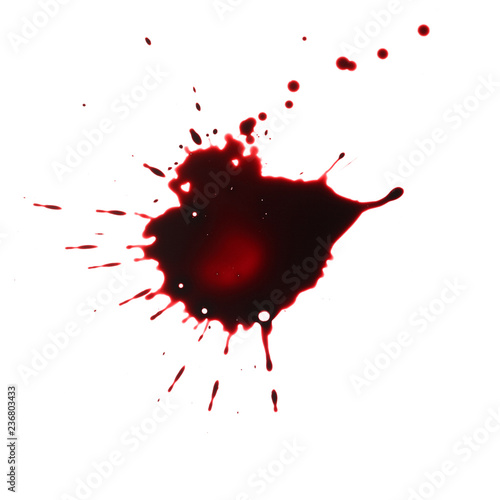 blood drop isolated on white background