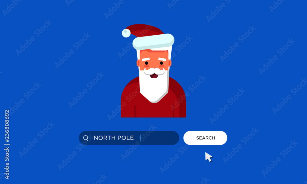 North Pole Written in Browser Search Bar with Mouse Pointer North Pole Written in Browser Search Bar with Mouse Pointer