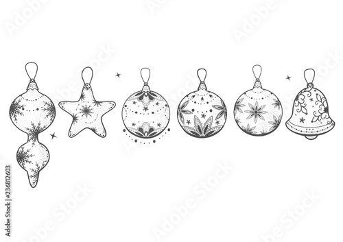 set of Christmas balls