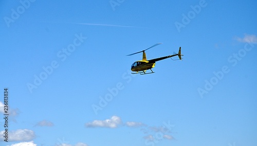 modern helicopters and sky