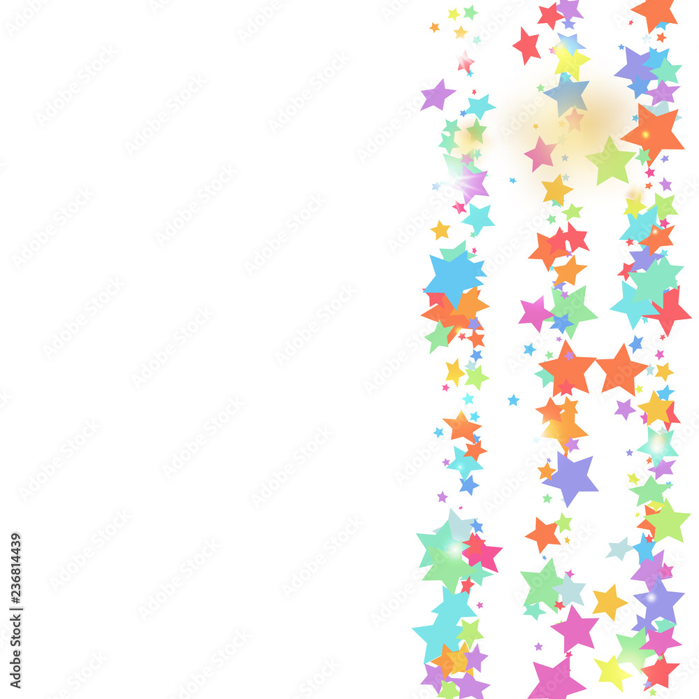 Star falling confetti background.