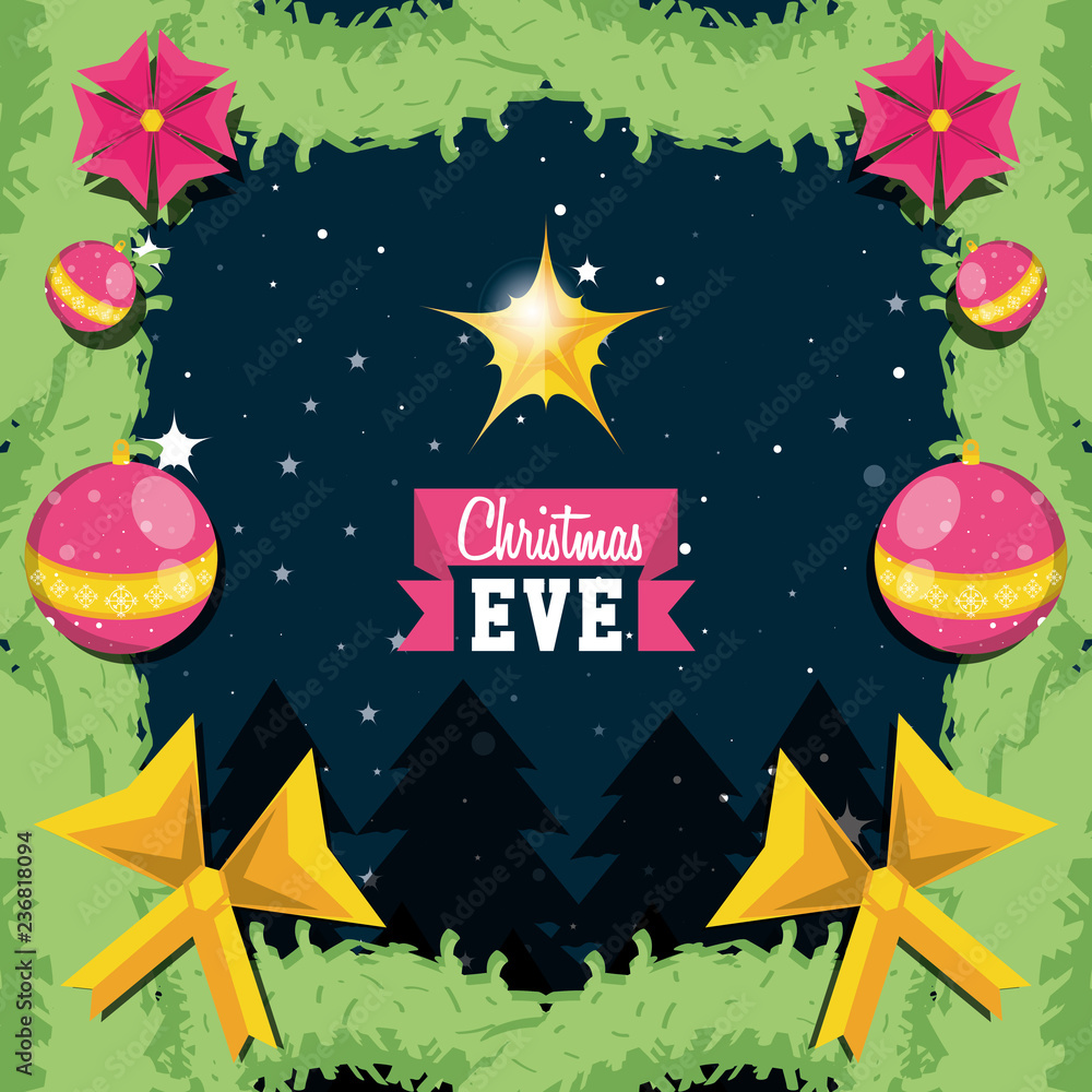 Fototapeta premium frame of decorative merry christmas