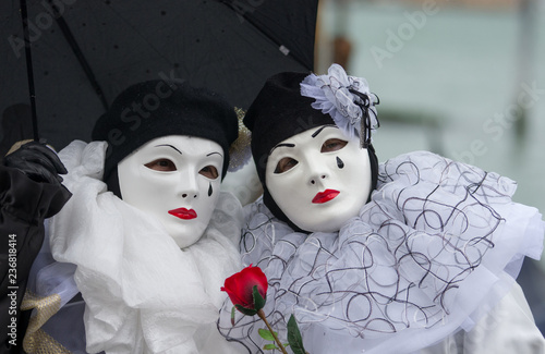 Two costumes at Carnival of Venice