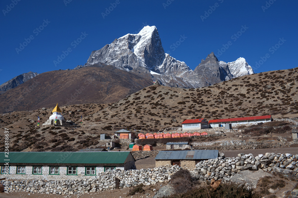 Dingboche village on the way to Everest base camp, Nepal Himalaya