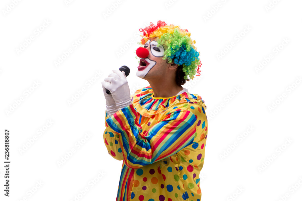 Funny clown isolated on white background Funny clown isolated on white background