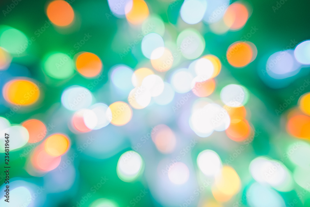 abstract colors background with bokeh blur light Christmas New Year
