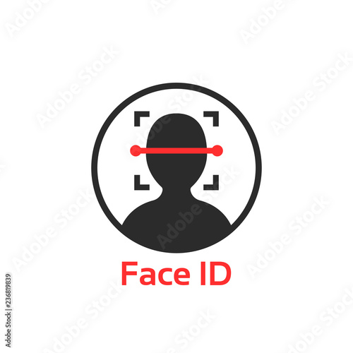 simple face id scanner icon