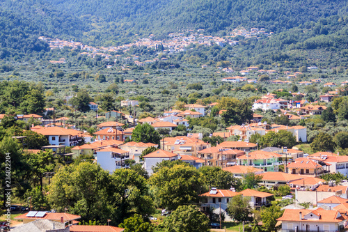 Village in the mountains of thassos © dolphinartin